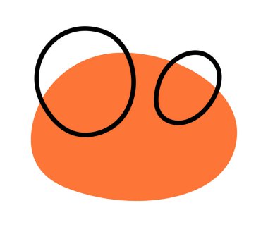 Hand drawn spots background flat icon. Vector illustration