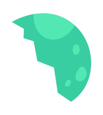 Broken eggshell flat icon Exotic egg. Vector illustration