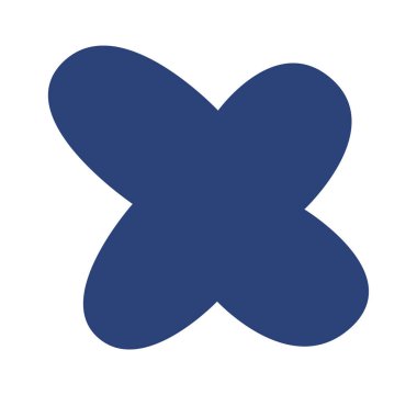 Hand drawn flower for decor flat icon. Vector illustration