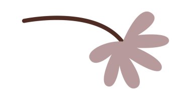 El çizimi düz çiçek ikonu. Vektör illüstrasyonu