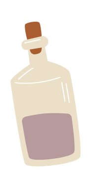 Magic poison in bottle flat icon Magical art. Vector illustration