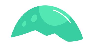 Broken eggshell flat icon Exotic egg. Vector illustration
