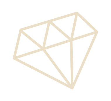 Magic diamond for rituals flat icon. Vector illustration