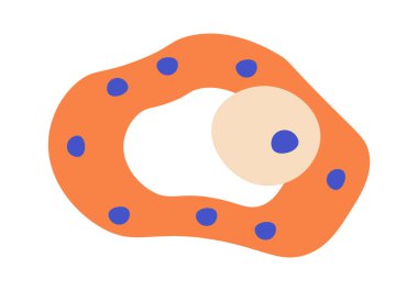 El çizimi soyut çiçek düzlüğü simgesi. Vektör illüstrasyonu