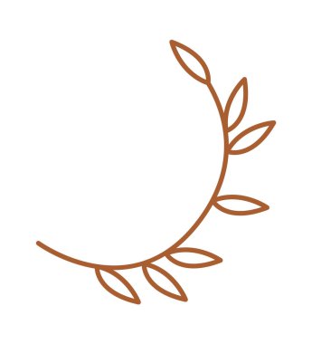 Hand drawn flower flat icon Floral design element. Vector illustration