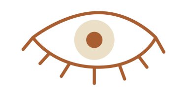 Eye flat icon Fortune teller Foresight Magical arts. Vector illustration