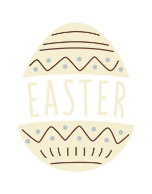 Easter holiday egg decorations flat icon. Vector illustration