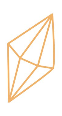 Magic diamond for rituals flat icon. Vector illustration