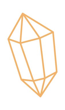 Magic diamond for rituals flat icon. Vector illustration