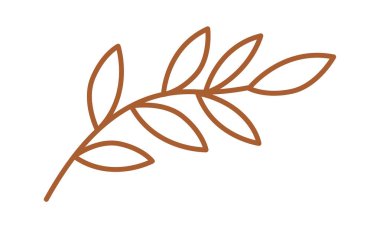 Hand drawn flower flat icon Floral design element. Vector illustration