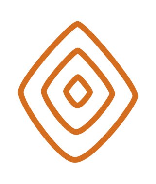 Abstract african ethnic ornament flat icon. Vector illustration