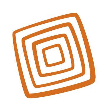 Abstract african ethnic ornament flat icon. Vector illustration