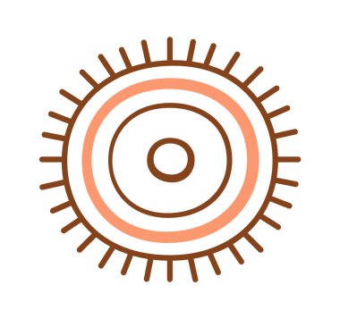 Abstract african ethnic ornament flat icon. Vector illustration