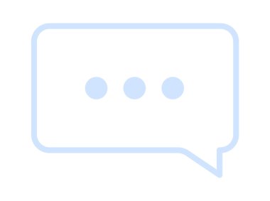 Communication cloud flat icon Online message. Vector illustration