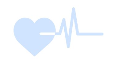 Heart rhythm and beats symbol flat icon. Vector illustration