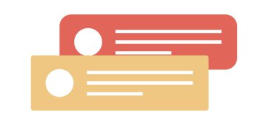 Communication cloud flat icon Online message. Vector illustration