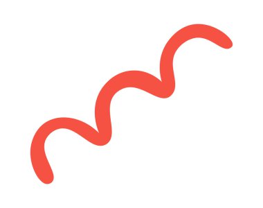 Hand drawn simple curly line flat icon. Vector illustration