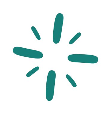 Hand drawn simple firework line flat icon. Vector illustration