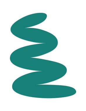 Hand drawn simple curly line flat icon. Vector illustration