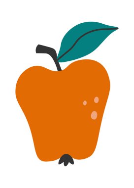 Tasty healthy fruit flat icon Apple fruit. Vector illustration