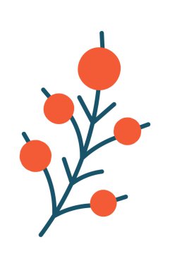 Hand drawn fruit doodle element flat icon. Vector illustration