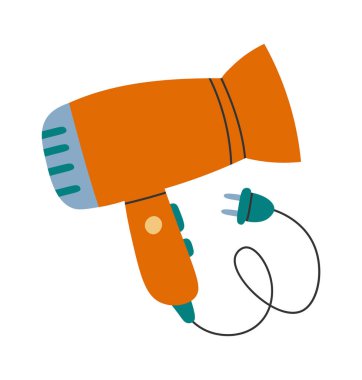 Hair dryer flat icon Electric device. Vector illustration