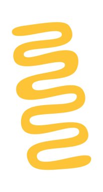 Hand drawn simple curly line flat icon. Vector illustration