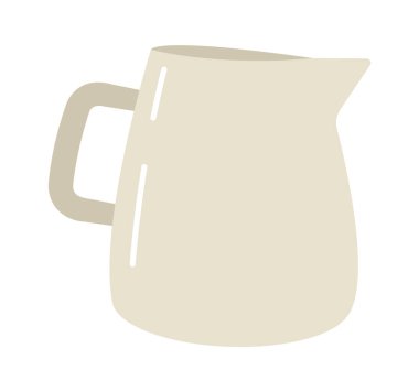 Coffee maker ceramic kettle flat icon. Vector illustration