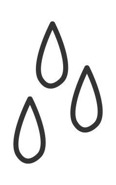 Water drops flat icon Rainy weather. Vector illustration