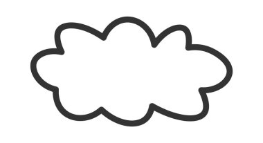 Cloud flat icon Cloudy weather. Vector illustration
