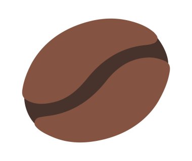 Aromatic coffee bean flat icon. Vector illustration