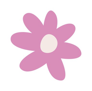 Çiçek dekoru simgesi düz kır çiçekleri. Vektör illüstrasyonu