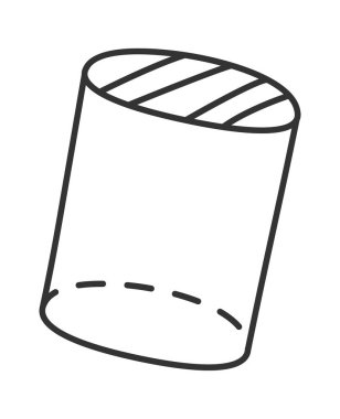 Cylinder flat icon Math ruler element. Vector illustration