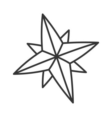 Shining star element flat icon. Vector illustration