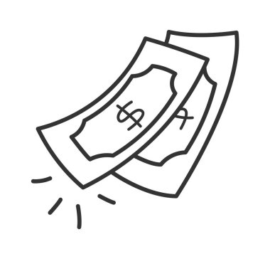 Money flat icon Cash for payment. Vector illustration