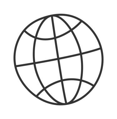 Globe flat icon World structure. Vector illustration
