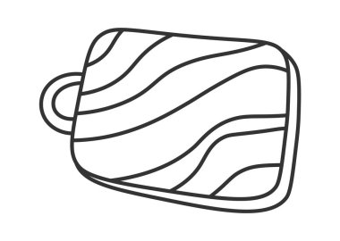 Tahta kesme tahtası düz simgesi. Vektör illüstrasyonu