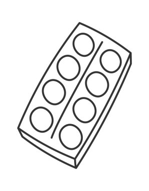 Paint palette for drawing flat icon. Vector illustration