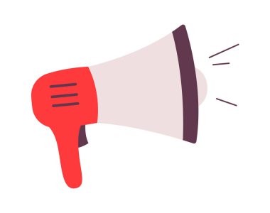 Megaphone announce information flat icon. Vector illustration