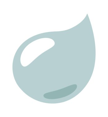 Water drop decor element flat icon. Vector illustration
