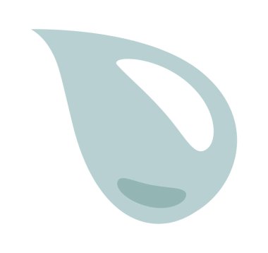Water drop decor element flat icon. Vector illustration