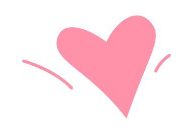 Heart flat icon Decorative element. Vector illustration