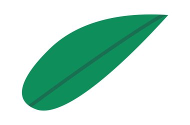 Green leaf flat icon Earth day. Vector illustration