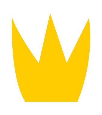 Birthday party decoration flat icon Golden crown. Vector illustration