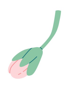 Blooming sakura flat icon Spring decorative tree. Vector illustration