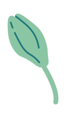 Sakura tree bud flat icon Spring tree. Vector illustration