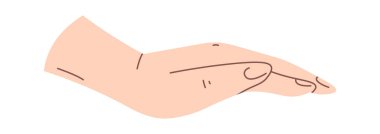 Hand flat icon Greeting gesture. Vector illustration