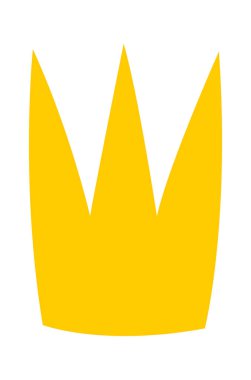 Birthday party decoration flat icon Golden crown. Vector illustration