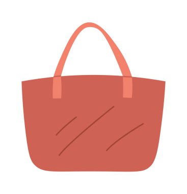 Fashionable bag flat icon Trendy accessory. Vector illustration
