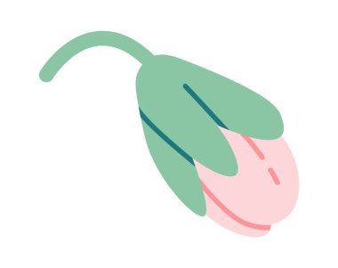 Sakura tree bud flat icon Spring tree. Vector illustration